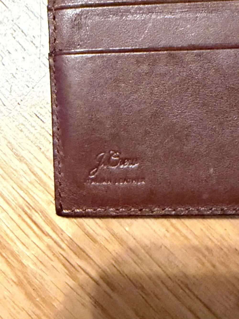J.Crew brown leather wallet